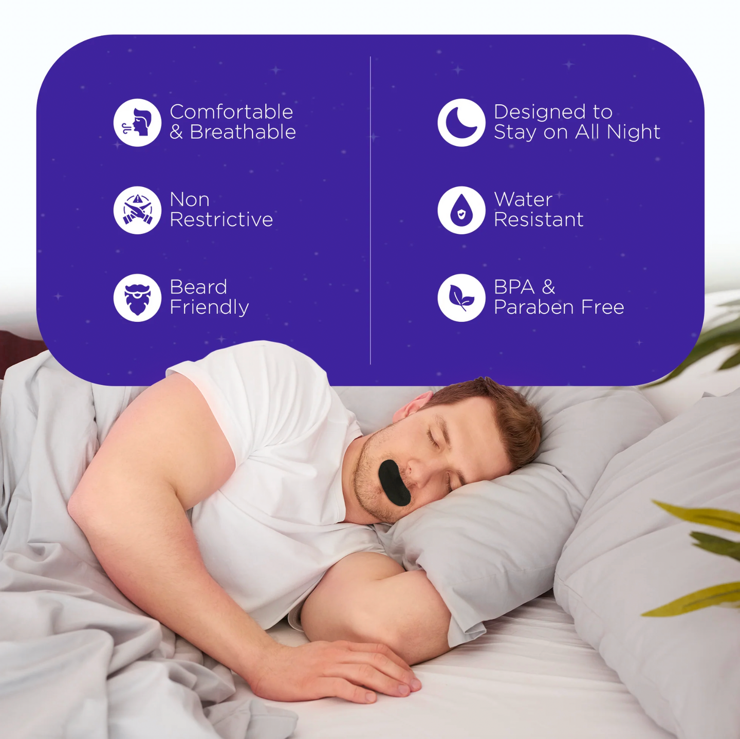 Refresh Mouth Tape: Sleep Deeper, Snore Less.